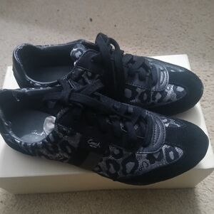 Coach Black and Gray Patterned Sneakers